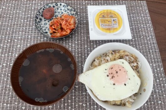 トレーナーの朝食公開